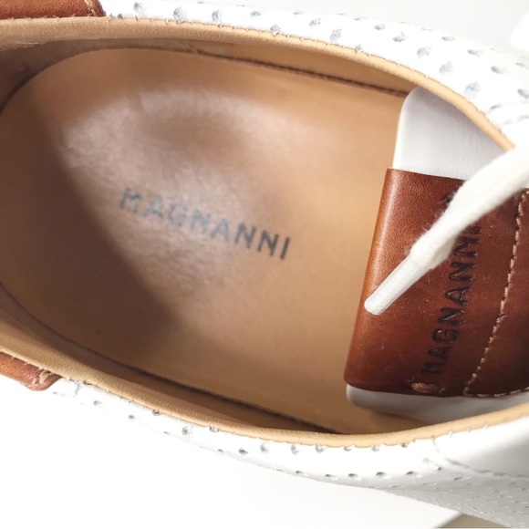 MAGNANNI Costa Lo Leather Perforated Sneakers 12 - Picture 5 of 9
